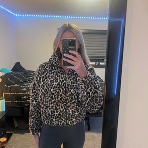 American eagle cheetah puffer jacket